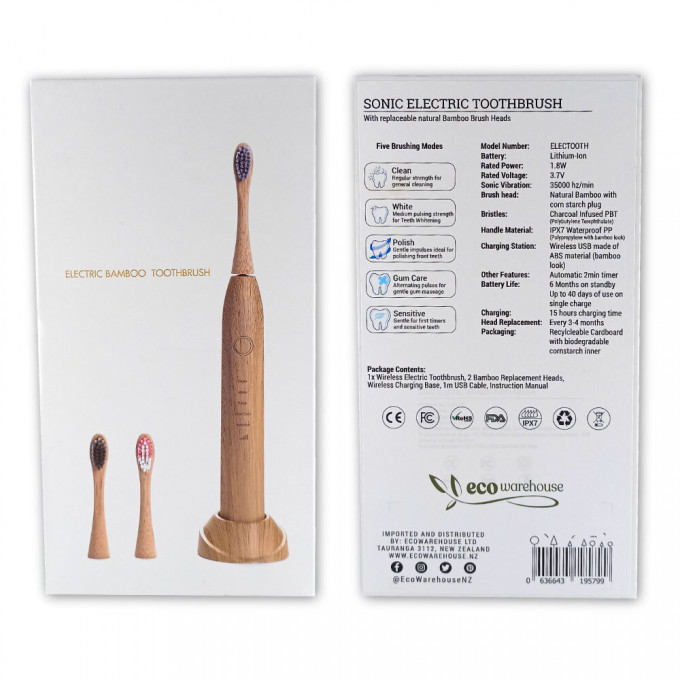 Bamboo Sonic Electric Toothbrush Box
