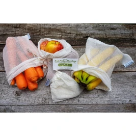 Fresh Produce Mesh Bags, Large Pack (4 bags)